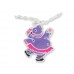 Purple Hippo Hippopotamus Pendant Necklace with Matching Gift Box